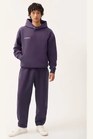 The Pangaia Mens DNA Barrel-Leg Sweatpants—blackberry - XXS