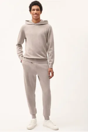 The Pangaia Mens DNA Regenerative Merino Wool Sweatpants—stone marl - L
