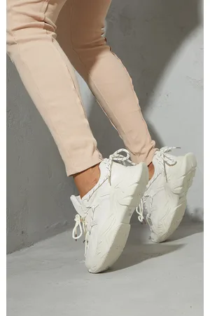 PRETTYLITTLETHING Combat Lace Up Double Sole Chunky Sneakers
