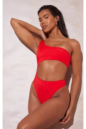 PRETTYLITTLETHING One Shoulder Cut Out Swimsuit