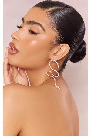 PRETTYLITTLETHING Women Earrings - Gold Swirl Statement Earrings