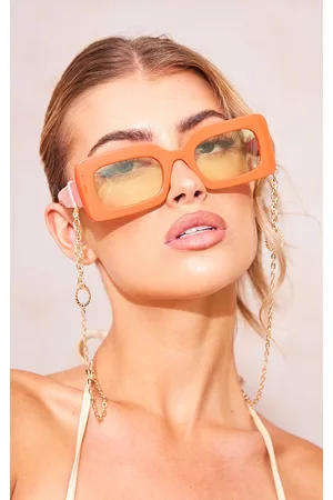 PRETTYLITTLETHING Women Sunglasses - Gold Twist Hoop Detail Sunglasses Chain