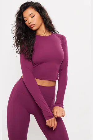 PRETTYLITTLETHING Ultimate Sculpt Long Sleeve Crop Gym Top