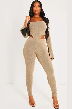 Charcoal Structured Snatched Ribbed Leggings