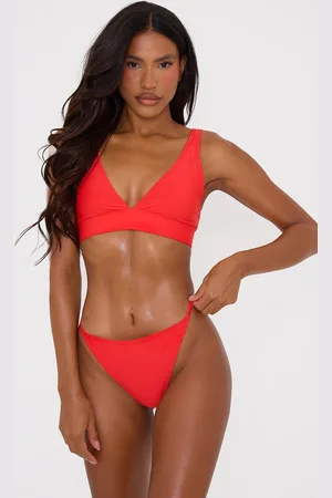PRETTYLITTLETHING Plunge Mix & Match Bikini Top