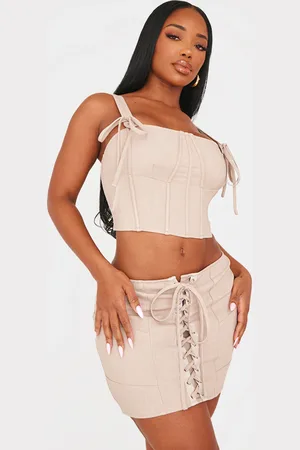 PRETTYLITTLETHING Shape Woven Strappy Corset