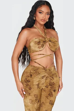 PRETTYLITTLETHING Shape Devore Knot Front Bralet