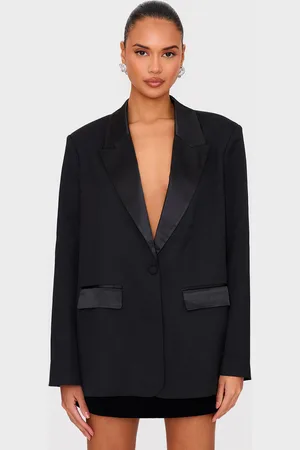 PRETTYLITTLETHING Tuxedo Oversized Blazer
