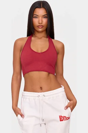 PRETTYLITTLETHING Seamless Halter Gym Top