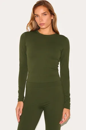 PRETTYLITTLETHING Ultimate Sculpt Long Sleeve Crop Gym Top