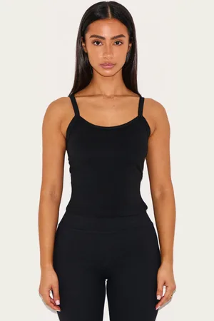 PRETTYLITTLETHING Petite Snatched Sculpt Cami Strap Crop Top