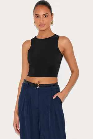 PRETTYLITTLETHING Slinky Racer Crop Top
