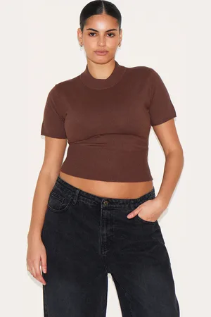 PRETTYLITTLETHING Plus Basic Knit T Shirt