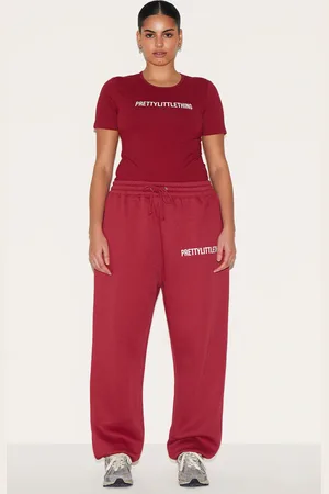 PRETTYLITTLETHING Plus High Waisted Cuffed Sweatpants