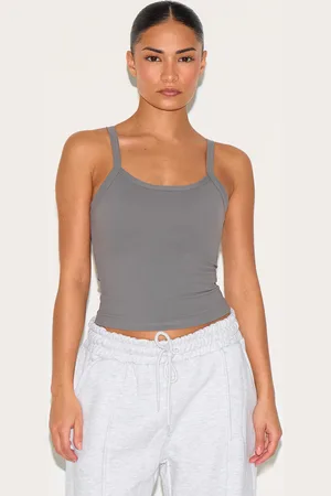 PRETTYLITTLETHING Petite Snatched Sculpt Cami Strap Crop Top