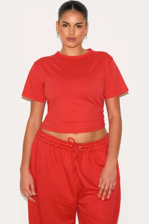 PRETTYLITTLETHING Plus Cropped Baby Tee