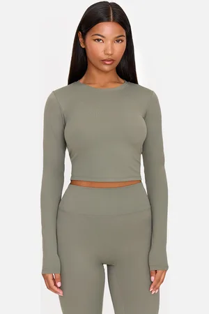 PRETTYLITTLETHING Ultimate Sculpt Long Sleeve Crop Gym Top