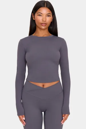 PRETTYLITTLETHING Ultimate Sculpt Long Sleeve Crop Gym Top