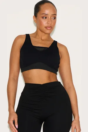 PRETTYLITTLETHING Shape Active Airtex Coverage Padded Sports Bra