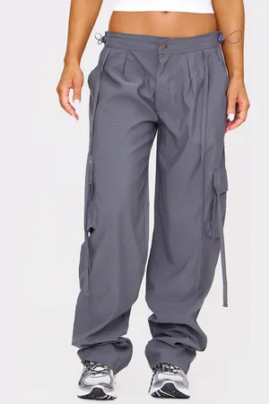 PRETTYLITTLETHING Lightweight Shell Low Rise Cargo Ttrousers