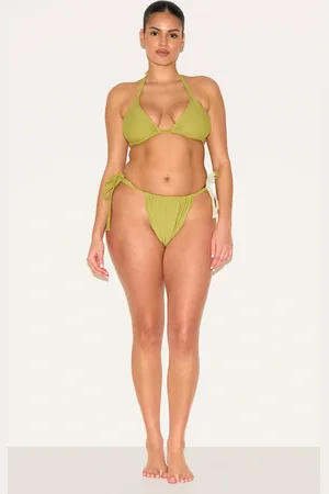 PRETTYLITTLETHING Plus Basic Tanga Tie Side Bikini Bottom