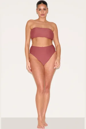 PRETTYLITTLETHING Plus Basic High Waist Bikni Bottom