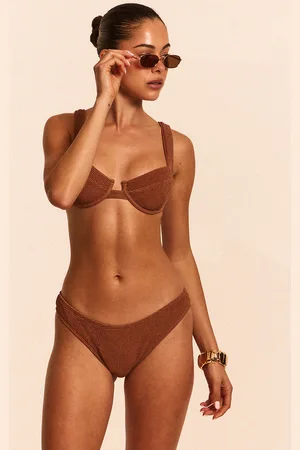 PRETTYLITTLETHING Mini Crinkle Tanga Bikini Bottoms