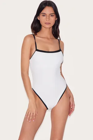 PRETTYLITTLETHING Contrast Binding Textured Swimsuit