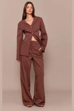 PRETTYLITTLETHING Premium Tailored Straight Leg Pants