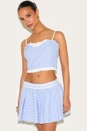 PRETTYLITTLETHING Petite Pinstripe Structured Bralette