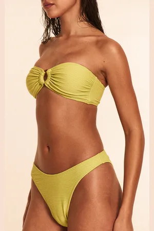 PRETTYLITTLETHING Ribbed Tanga Bikini Bottoms