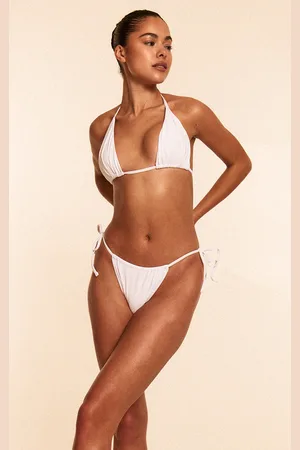 PRETTYLITTLETHING Tie Side Ruched Bikini Bottoms