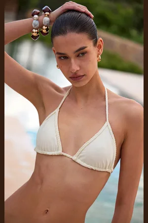 PRETTYLITTLETHING Plait Binding Triangle Bikini Top