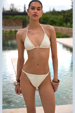 PRETTYLITTLETHING Plait Binding Tanga Bikini Bottoms