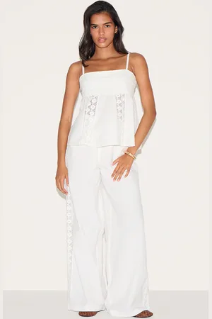 PRETTYLITTLETHING Crochet Side Detail Pants