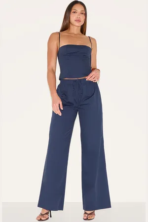 PRETTYLITTLETHING Tall Drawstring Woven Wide Leg Pants