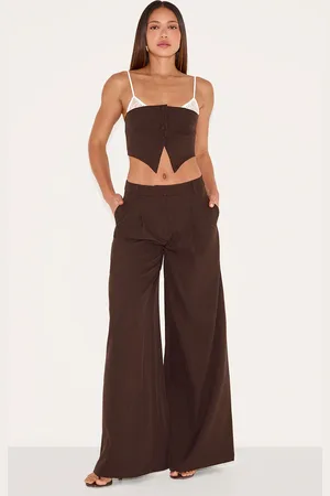 PRETTYLITTLETHING Tall Tailored Wide Leg Pants