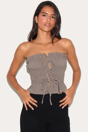 PRETTYLITTLETHING Bengaline Ruched Bandeau