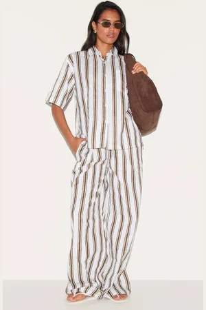 PRETTYLITTLETHING Striped Wide Leg Pants