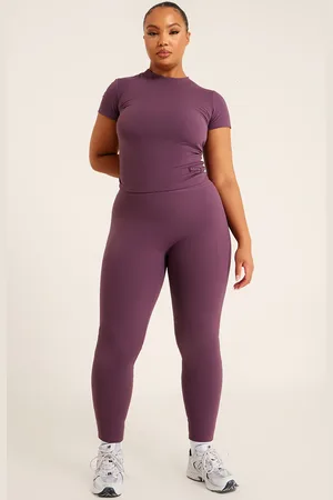 PRETTYLITTLETHING Plus Eggplant Snatched Sculpt Leggings