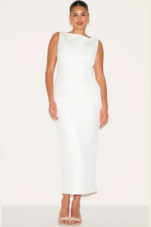 PRETTYLITTLETHING Plus Premium Scoop Back Midaxi Dress