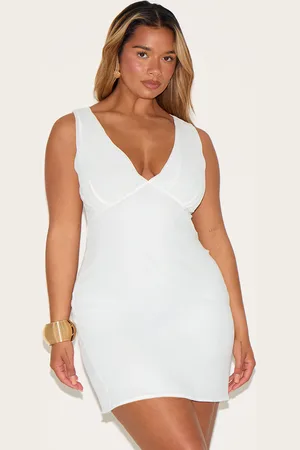 PRETTYLITTLETHING Shape Chiffon Plunge Front Mini Dress