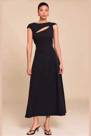 PRETTYLITTLETHING Asymmetric Cut Out Detail Midaxi Dress
