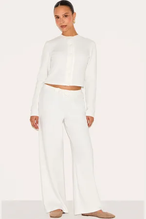 PRETTYLITTLETHING Petite Super Soft Drawstring Wide Leg Pants