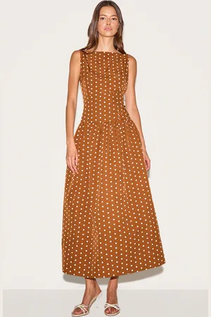 PRETTYLITTLETHING Polka Dot Dropped Waist Midaxi Dress