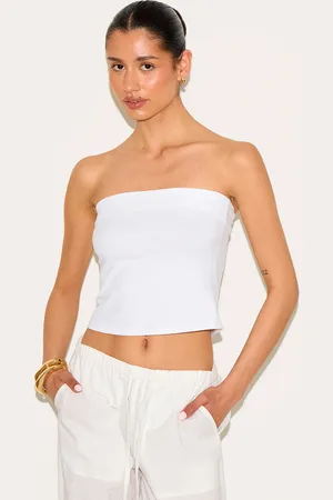 PRETTYLITTLETHING Tall Soft Cotton Bandeau Top