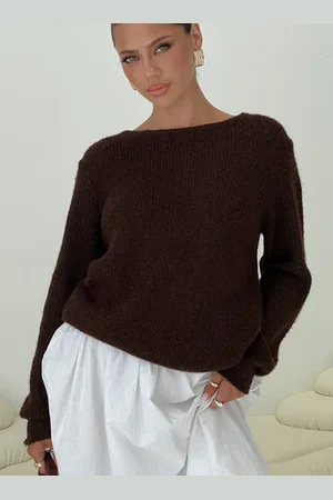 Princess Polly Abrams Rib Knit Crew Sweater