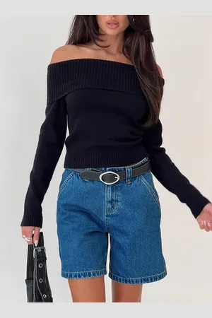Princess Polly One For Me Off The Shoulder Long Sleeve Sweater