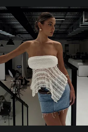 Princess Polly You Were Right Strapless Textured Top