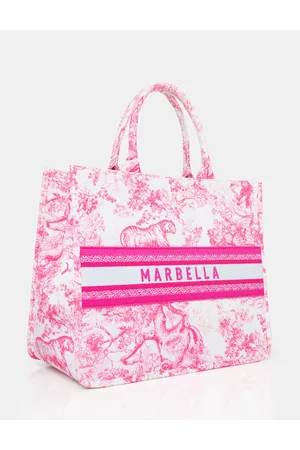 Public Desire Women Tote Bags - The Marbella Hot Oversized Canvas Tote Bag
